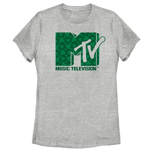 Women's MTV St. Patrick's Day Shamrock Fill Logo T-Shirt - 1 of 4