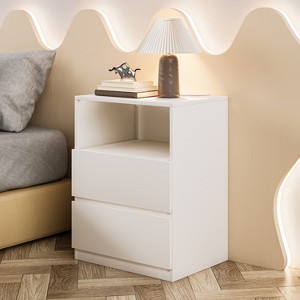 ATJafurn Modern Nightstands Storage Drawers Cabinet, Freestanding Floor Cabinet With 2 Drawers For Living Room and Dining Room - 1 of 4