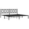 vidaXL Metal Bed Frame with Headboard Black 76 in.x79.9 in. King - 2 of 4