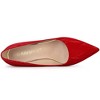 Allegra K Women's Pointed Toe Leaves Print Slip on Kitten Heel Pumps - 4 of 4