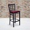 Emma and Oliver 2 Pack Window Back Metal Restaurant Barstool - 2 of 4