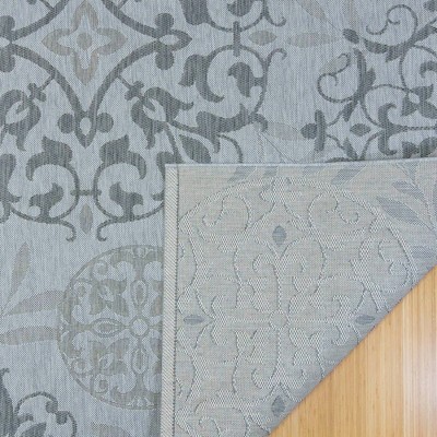 Paseo Emilia Medallion Gray 8' x 10' Indoor/Outdoor Area Rug