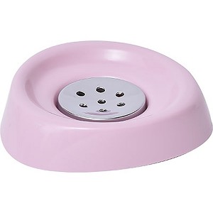 Evideco French Home Goods Sleek Soap Dish with Drain Plug, Available in 6 Colors – Perfect for Modern Bathrooms - 1 of 3