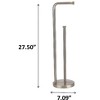 Home Mart Goods 27.5" Tall - Satin Nickle Stainless Steel Toilet Paper Holder and Reserve - 2 of 4