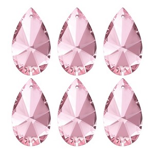 Unique Bargains DIY Hanging Ornament K9 Crystal Pendant Teardrop beads 6 Pcs - 1 of 4