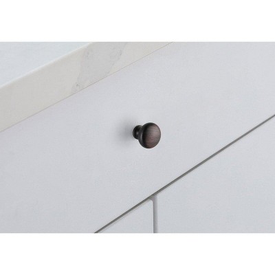 1.2" Oil-Rubbed Bronze Round Mushroom Knob Set with Mounting Hardware
