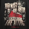 The Conjuring 4: Last Rites (2025) House, Ghost, Do not go into the Attic text and logo on black Adult Crop Tee - 2 of 4