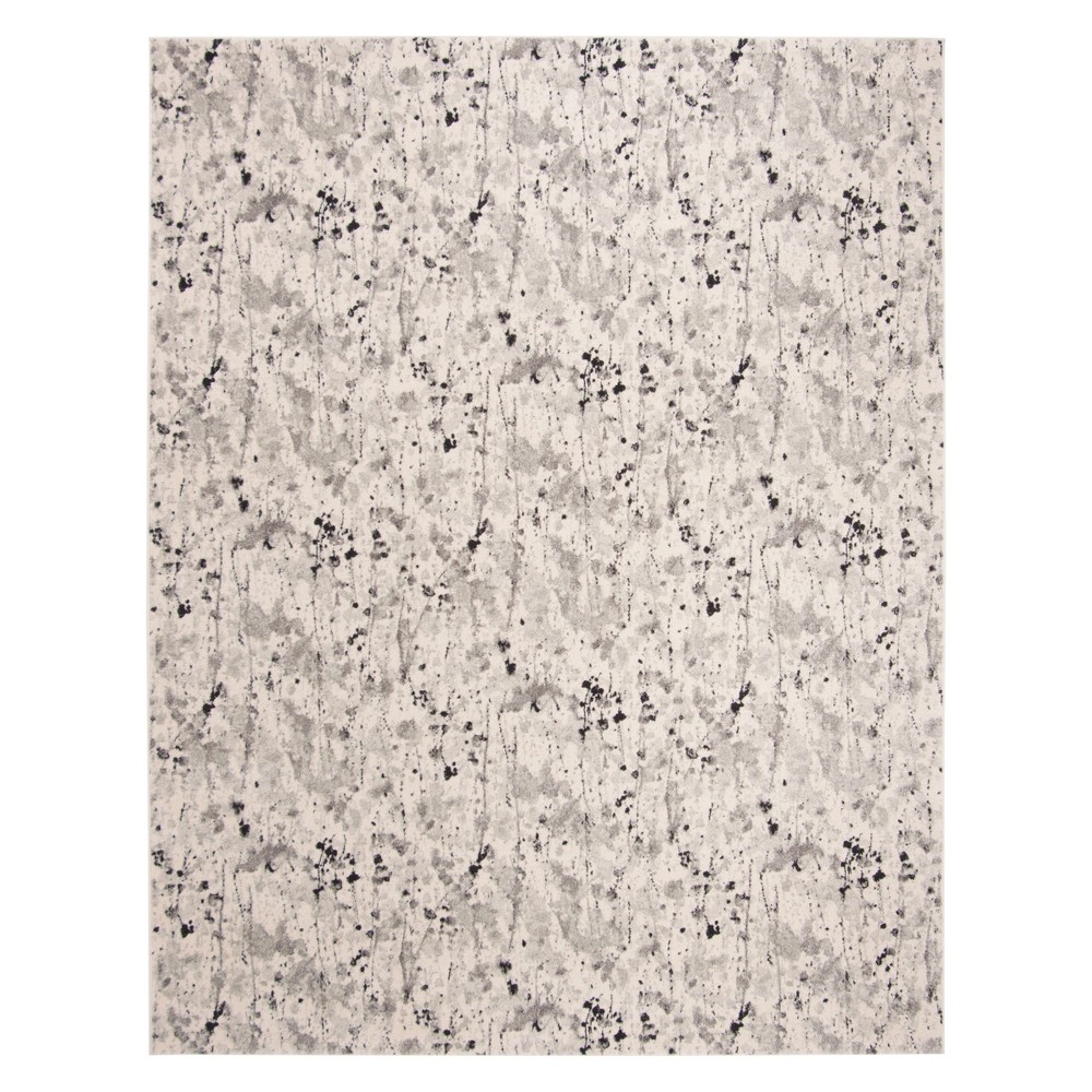 9'x12' Splatter Loomed Area Rug Ivory/Gray - Safavieh