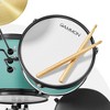 Gammon 3-Piece Junior Drum Set, Beginner Drum Kit with Throne, Cymbal, and Drumsticks - 4 of 4