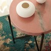 Azula Stone Top Accent Table - ACC3706A - Burnt Orange/Black - Safavieh - 2 of 4
