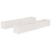 vidaXL Planter Outdoor Patio Raised Garden Bed Flower Box Solid Wood Pine White 2 pcs - 2 of 4