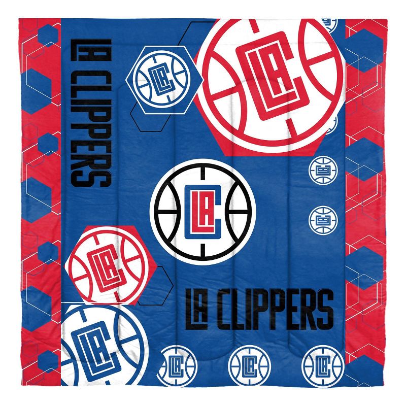 NBA Los Angeles Clippers Hexagon Comforter Set, 2 of 4