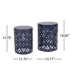 Maggift Patio End Tables, Stylish End Tables for Indoor and Outdoor Use, for Gardens, Backyard, Special Design, Blue, 13.75"*13.75"*18" - 4 of 4
