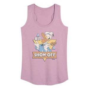 Women's - Disney - Donald Bit Of A Show Off Graphic Racerback Tank - 1 of 4