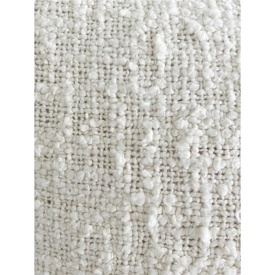 Cozy Cotton White Boucle 26x26 Throw Pillow