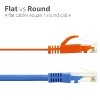 Fosmon Networking Cat5e Flat Tangle Free Ethernet Patch Cable (Orange, 3 Feet) - 2 of 4