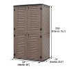 WELLFOR 380 gal Vertical Cabinet Deck Box Brown - image 4 of 4