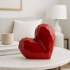Heart Design Sculpture Accent for Room Decor Ornament - Bathroom and Office Decor Display - Home Statement Piece for Coffee Table - 8" Red - 3 of 4