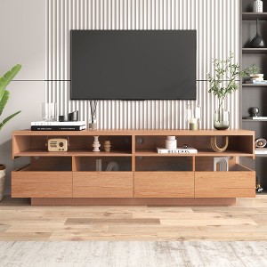 Sapphtopaz TV Stand for TVs Modern TV Entertainment Center with Storage Cabinets and Open Shelves, TV Stands for Living Room - 1 of 4