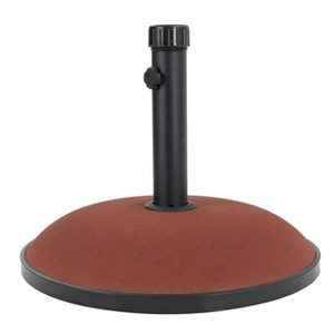 Terracotta 66lbs Round Concrete and Iron Umbrella Base - Brownish Red - Christopher Knight Home