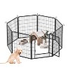 FURNIinspire Pet Crates and Houses, Square, Rectangle Exercise Pet Playpen for Dogs, Black, 32.67"*27.95"*4.33" - 3 of 4