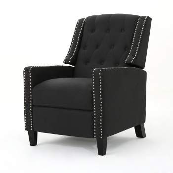 Izidro Tufted Recliner Dark Charcoal - Christopher Knight Home