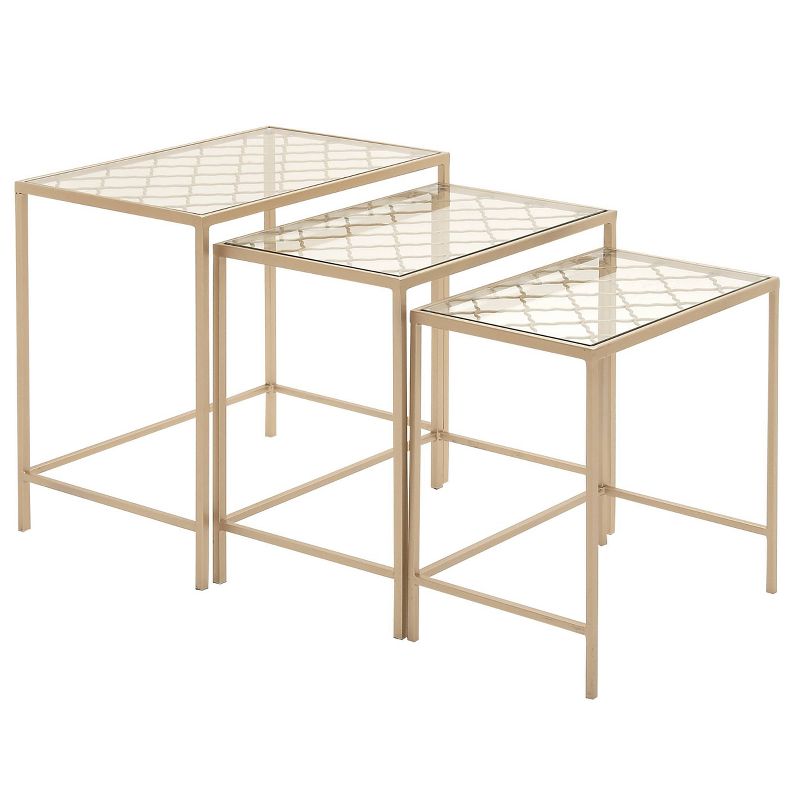 Metal Nesting Tables Pale (Set of 3) Gold - Olivia & May, 4 of 20