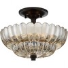 Quoizel Lighting Whitecap 3 - Light Semi-Flush Mount in  Mottled Cocoa - 3 of 4