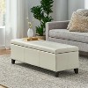 CAVINAS Rectangular PU Leather Storage Ottoman Bench,Upholstered Ottoman with Stitched Details for Living Room,Bedroom - 2 of 4