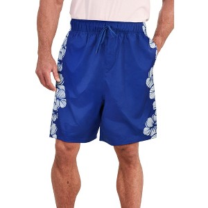 KingSize Men's Big & Tall Basic 8" 4-Way Flex Swim Trunk - 1 of 4