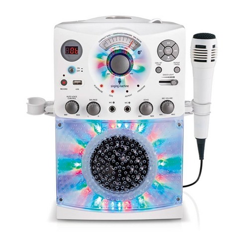 Singing Machine Bluetooth Karaoke System With Led Disco Lights Cd+