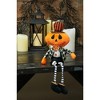 Gallerie II Pumpkin Jack-O-Lantern Halloween Dangle Leg Shelf Sitter - 2 of 4