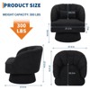 Modern Swivel Barrel Accent Chair - 360 Degree Velvet Upholstered Armchair, Plush Padding, Comfy Round Lounge Chair for Living Room, Bedroom - 2 of 4