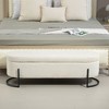 CENGHU Storage Ottoman, Bedroom End Bench, Upholstered Fabric Storage Ottoman, Entryway Footstool, Ottoman Bench for Living Room & Bedroom - 3 of 4