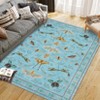 Insect Area Rug Washable Rugs, Botanical Non Slip Stain Resistant Large Carpet for Living Room Bedroom Dining Room Nursery Farmhouse Hallway Entryway - 2 of 4