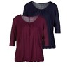 Women's 2 Pk Elbow Sleeve Tops - LASCANA - 4 of 4