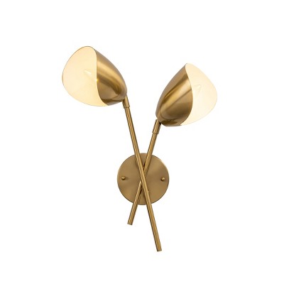 VidaLite Splay 2-Light Wall Sconce Brass