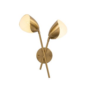 VidaLite Splay 2-Light Wall Sconce Brass - 1 of 4