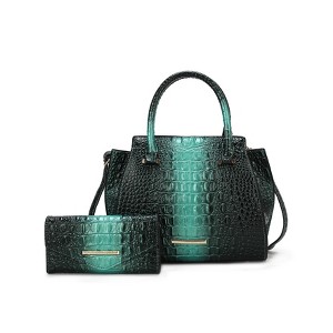 MKF Collection Versatile Bently Croc-Embossed Tote & Wallet Women Handbag Set by Mia K - 1 of 4