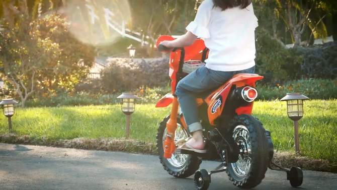 Best Choice Products 6V Kids Electric Battery Powered Ride On Motorcycle w/ Training Wheels, Lights, Music, 2 of 9, play video