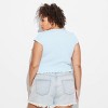 Women's Cap Sleeve High Neck Smocked Graphic T-Shirt - Wild Fable™ - 3 of 3