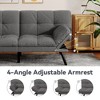 Dyonery 71" Convertible Futon Sofa Bed,Modern Linen Futon Couch with Detachable Cushion,Adjustable Backrest & Armrest - 4 of 4