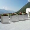 Dovelina Brown Metallic Rectangular Planter Box suit Outdoor & Indoor with Drainage Holes - 4 of 4