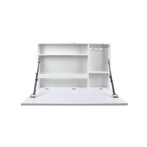 36" x 24" Murphy Desk White - Prinz: Modern Wall Mounted, Open Storage Shelf, MDF Construction - 1 of 4