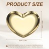 Unique Bargains Stainless Steel Decorative Heart Shape Jewelry Serving Trays for Candle Drink - 2 of 4