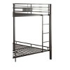 NicBex Queen Size Bunk Bed Metal Bed Frame with Ladder and Full Length Guardrail, Space Saving, No Box Spring Required, Black - 3 of 4