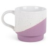 100 North COR-MS32100076080C Kindness Wins Speckled Purple Diagonal Stackable Nesting Kitchen 13 ounce Ceramic Coffee Tea Cup Mug - 3 of 4