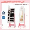 Interactive Kids Dressing Table With Chair And Jewelry Cabinet For Playroom Organization - 3 of 4