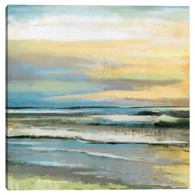 35" x 35" Tonal Tides by Studio Arts Canvas Art Print - Masterpiece Art Gallery