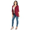 24seven Comfort Apparel Women's Elbow Length Sleeve Cardigan - 2 of 4